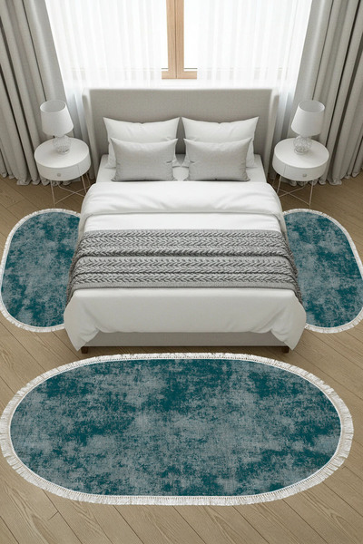 ALANUR Non-Slip, Washable, Digitally Printed 3-Piece Toilet Seat Set |   Oval...