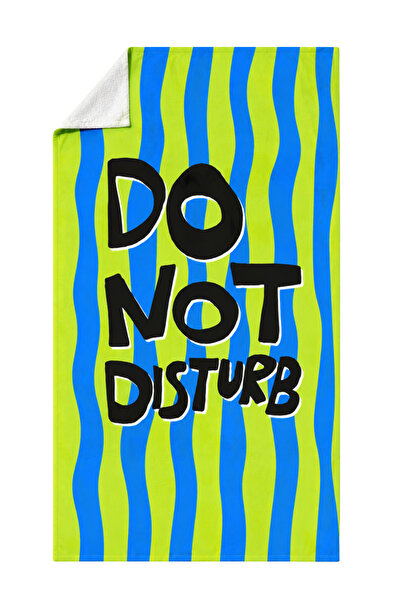 Cozy Home Heatwave Beach Towel Do Not Disturb Green