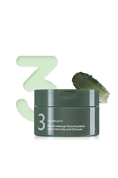 Numbuzin No.3 Pore & Makeup Cleansing Balm with Green Tea and Charcoal.