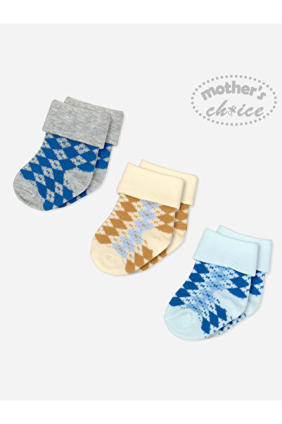 Mother's Choice By Styli Pack of 3 - Baby Cotton Turn Head Socks 0-6M