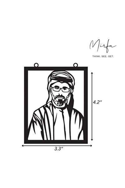 Mirfa Rearview Mirror Hanging Pendant - Wood - Black (HH Sheikh Khaled Bin Mohamed Al Nahyan)