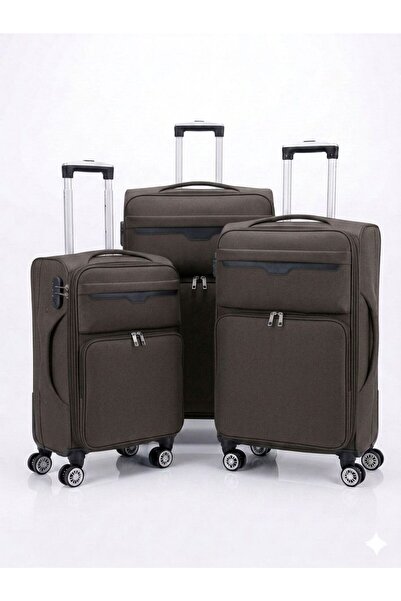 DAY BY DAY Canvas Luggage Three Piece Set with Locks and 360 Flexible Wheels ...
