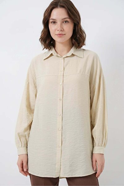 Generic Brand Women's Loose Fit Button Detailed Drawstring Waist Oversize Vis...
