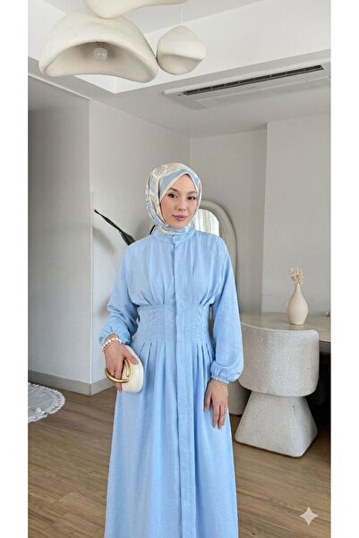 NİLNUR MODA New Season Defne Women's Dress with Pleated Detail, Stylish Summe...