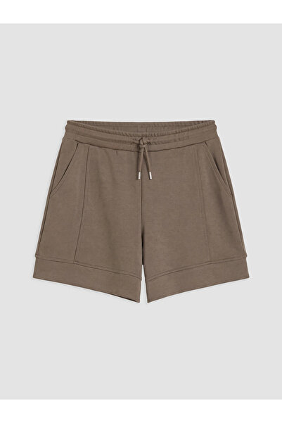 LC Waikiki Brown Elastic Waist Women's Shorts