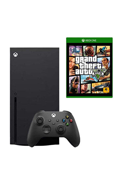 MICROSOFT Consolă Xbox Series X 1 TB, neagră + Joc GTA 5 + Controller SH seco...