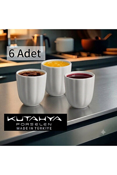 Kütahya Porselen Boneluz 250 ml Mug Bardak, Kulpsuz Porselen Meşrubat, Meyve ...