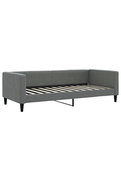 vidaxl Pat de zi, gri închis, 90x200 cm, material textil