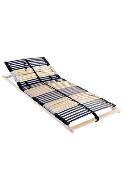 vidaxl Bază cu lamele Maro 90 x 190 cm Lemn de fag masiv