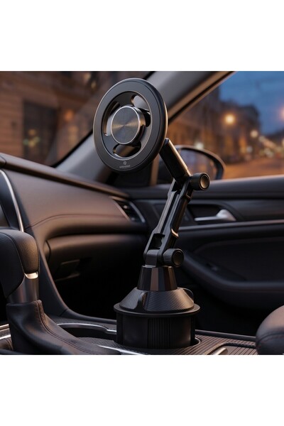 wiks Araç İçi Bardaklık Telefon Tutucu 360 Derece Dönebilen Ayarlanabilir Uzun Teleskopik Kollu Evrensel Oto Telefon Standı