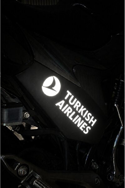 Banxtre Motor-Araba-Kask için Reflektif THY Turkish Airlines Sticker Etiket (...