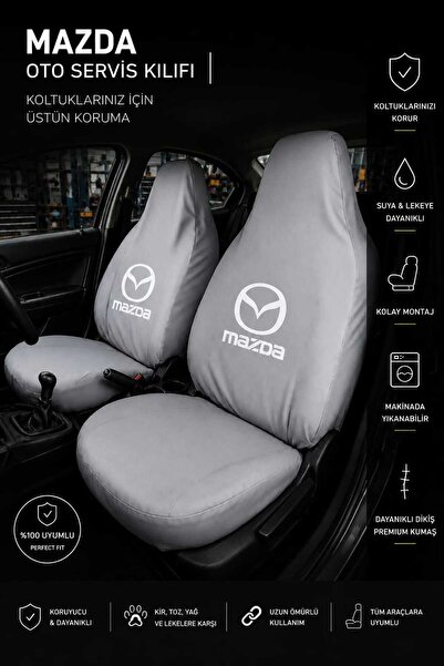 Tüm Modellerle Uyumlu Mazda Baskılı Oto Koltuk Kılıfı Ön Arka Takım