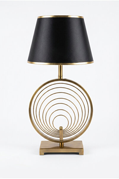 LUMINZO Voldem Gold Luxury Series Black Headboard Round Slim Design Metal Lam...
