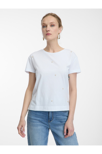 ORSAY Tricou alb de damă cu aplicație
