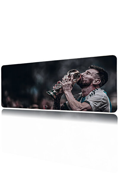 Halura Messi Dünya Kupası Desenli Dijital Baskılı Oyuncu Mousepad XXL Kaymaz ...
