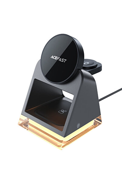 Acefast Încărcător Wireless Inducție 3in1 E17, Suport Birou MagSafe, Stație Î...