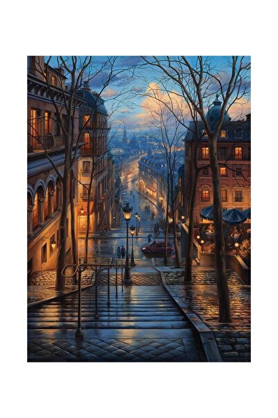 abnturk Montmartre'de Bahar İsimli 1000 Parça Tablo Puzzle Tamamlanmış Hali 4...
