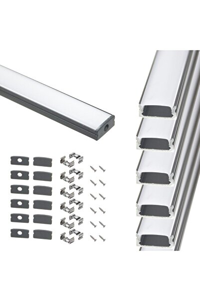 Starland Profil LED, StarlandLed, Disipare Caldura, Set 6 bucati x 1m cu Acce...