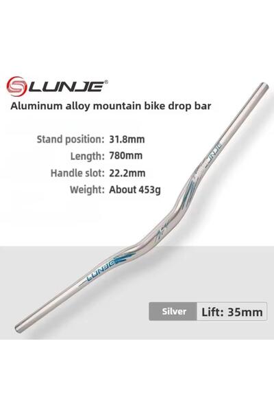 ROBESBON Lunje 780 mm 35 Rise Alüminyum Bisiklet Gidonu Direksiyonu