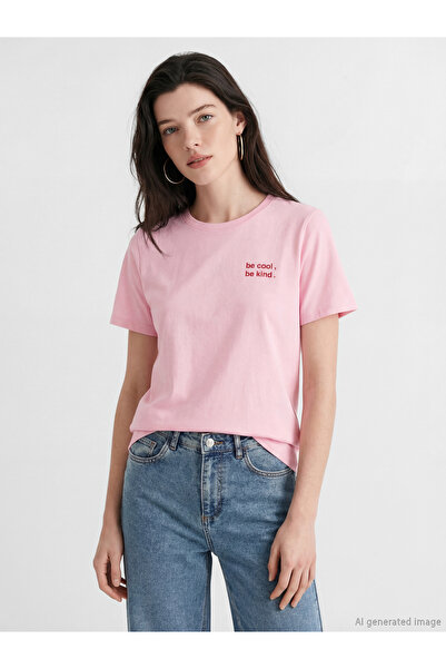 LC Waikiki Tricou pentru damă, cu gât crew brodat