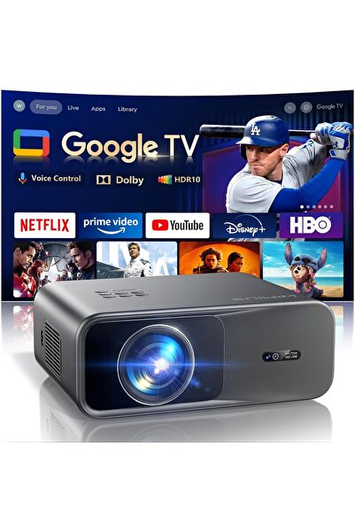 WiMiUS Proiector G1, 1000 Lumeni ANSI, Smart cu Google TV și Netflix/Disney+,...