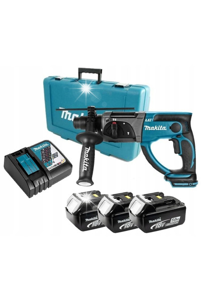 MAKİTAMİ Ciocan rotopercutor cu acumulator 18V 3*5.0AH DHR202RTE3 MAKITA