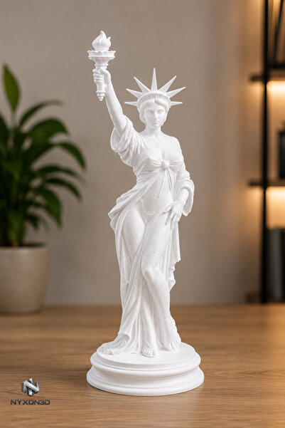 nyxon3D Özgürlük Heykeli Biblo – 15cm Dekoratif Heykel, Amerika Temalı Masaüs...