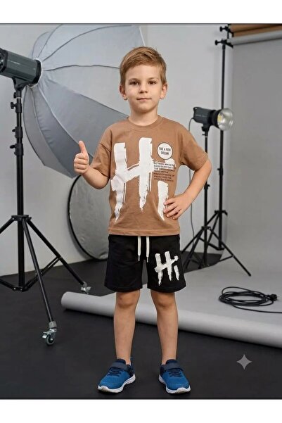 My Hanne Patterned Shorts Boys' Set 202602