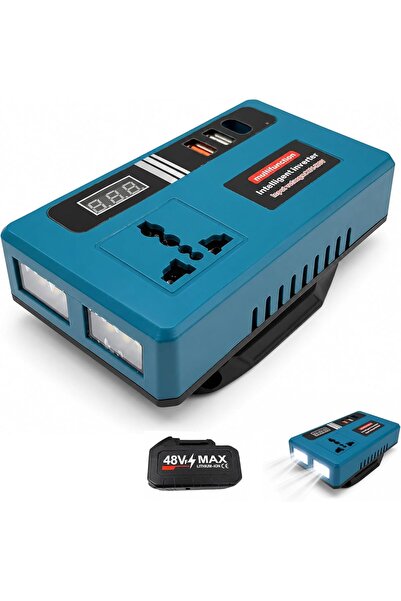 TOSHIONICS 21V Battery Inverter Converter with 48V Rechargeable Battery, Port...