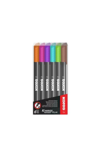 kores Set de markere permanente 6 bucăți 1mm