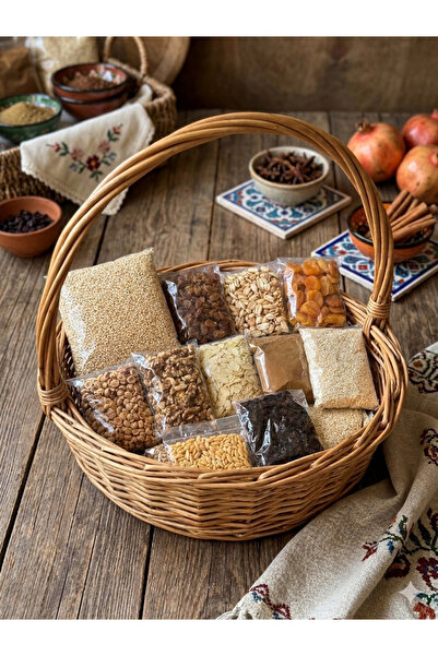 ege salkım Aşurelik Malzeme Seti 2,43 Kg – Buğday, Üzüm, Kayısı, Fındık, Cevi...