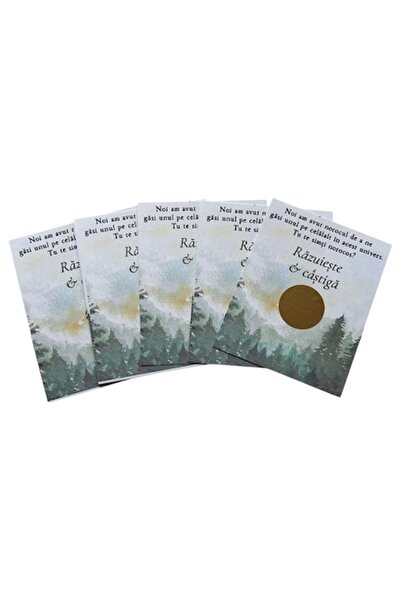 OEM Set de 60 de loturi răzuibile pentru nuntă, tematică pădure, dimensiuni 1...