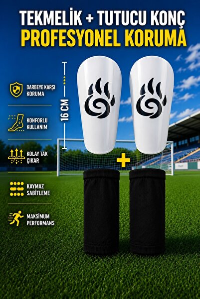 BS BEYAZ SHOES Shin Guard Holder and Protective Flexible Shin Guard, Shin Gua...