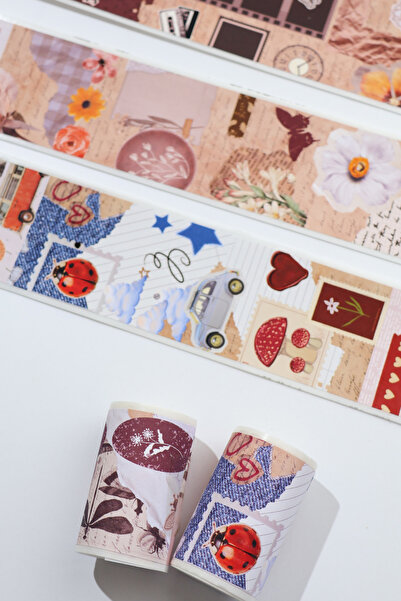 Hume Craft 2 Meters Vintage Collage Patterned Washi Tape / Washitape / Bullet...