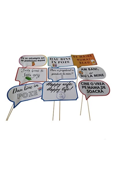 OEM Set de recuzită pentru nuntă, carton lucios, multicolor, 12x20, 10 bucăți