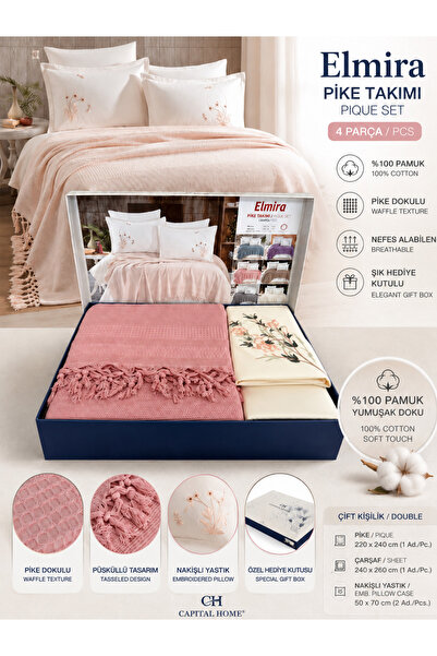 Capital Home ÇİFT KİŞİLİK PİKE TAKIMI