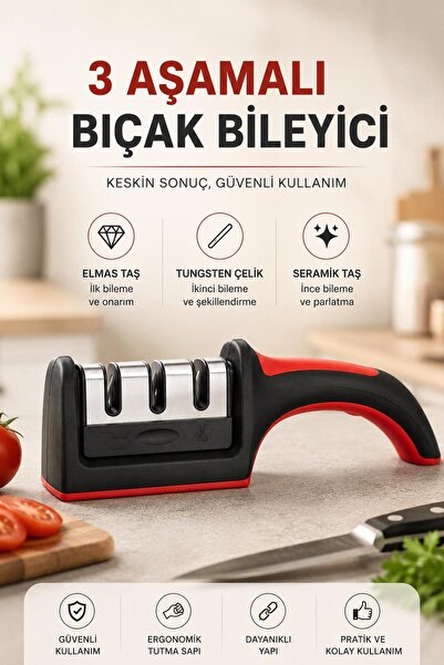 MİORA HOME PROFESYONEL 3 AÇILI BIÇAK BİLEME ALETİ