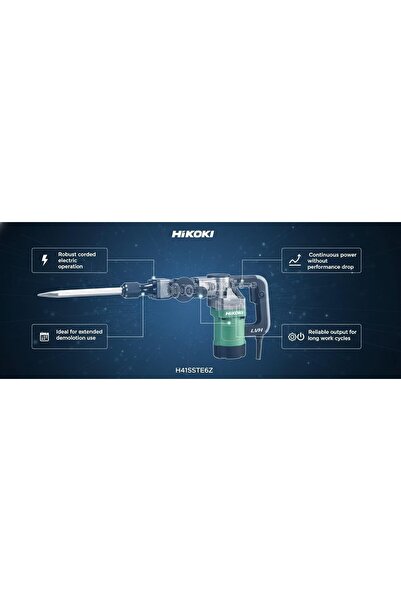 HİKOKİ High-impact corded electric demolition hammer, durable concrete breake...