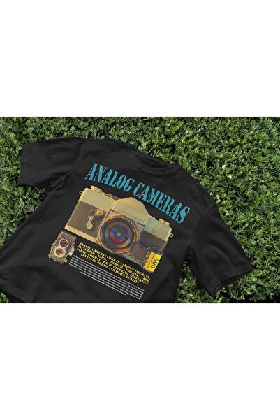 Grafftee Clothing Analog Cameras Printed Unisex Oversize T-Shirt