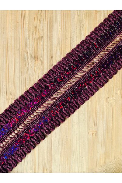 Öztürk Tuhafiye Laser Sequin Embroidered Channel Knitted Decorative Ribbon. 4...