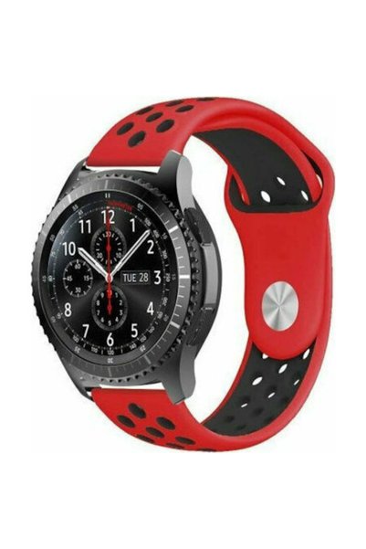 OEM Λουράκι Σιλικόνης με Πείρο Κόκκινο/Μαύρο (Huawei Watch 3 / Huawei Watch G...