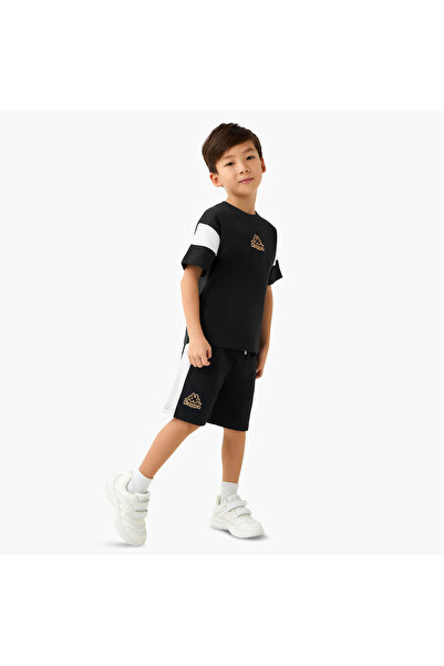 Kappa Crew Neck Short Sleeves T-shirt and Shorts Set with Logo Print