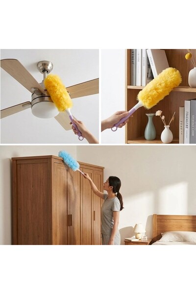 Roichil ®   Plastic Handle Dusting Brush – Washable Lint Cleaning Tool