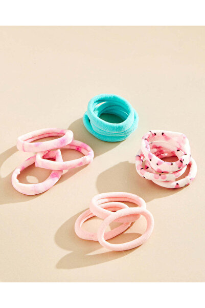 REDTAG Girls Assorted 12 Piece Hair Elastic Set