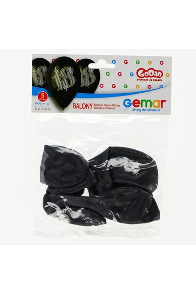 GMR Balonuri Premium 18, negru, 12/5buc