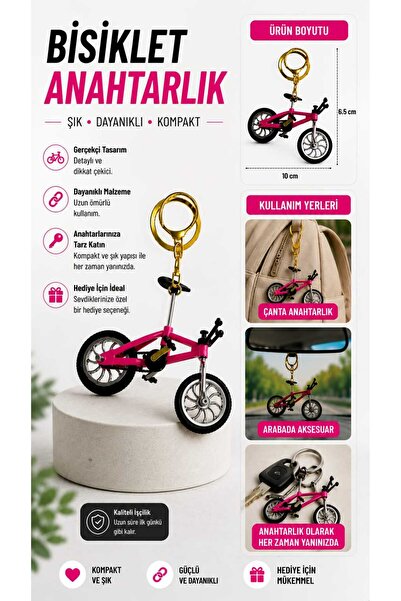 mdm style Bicycle Figured Keychain Metal Bag and Car Interior Accessory Gift