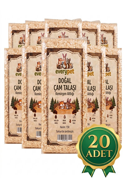 EveryPet Doğal Çam Talaşı Kemirgen Altlığı 15 Lt - Tavşan, Hamster, Ginepig i...
