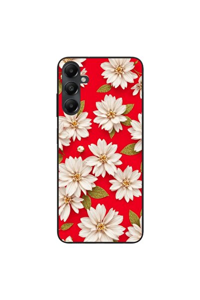 OEM Θήκη συμβατή με Samsung Galaxy A05s από σιλικόνη gel TPU, με λευκά λουλού...