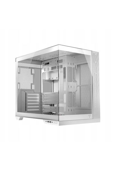 Kraft&dele Carcasă PC MODECOM Volcano Panorama Midi Tower ATX cu fereastră, albă