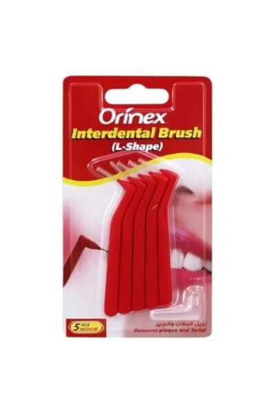 Orinex فرشاة تنظيف ما بين الاسنان بشكل L من اورينكس – 5 قطع